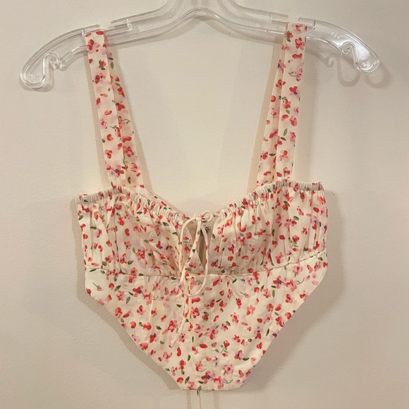 Princess Polly Hanna Crop Top Cream - Picture 2 of 4